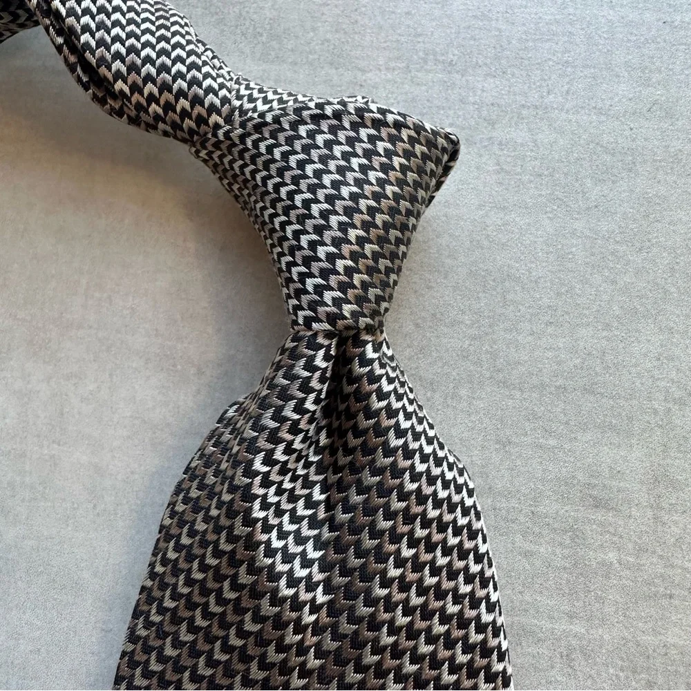 Giorgio Armani Black & Tan Recent Silk Tie